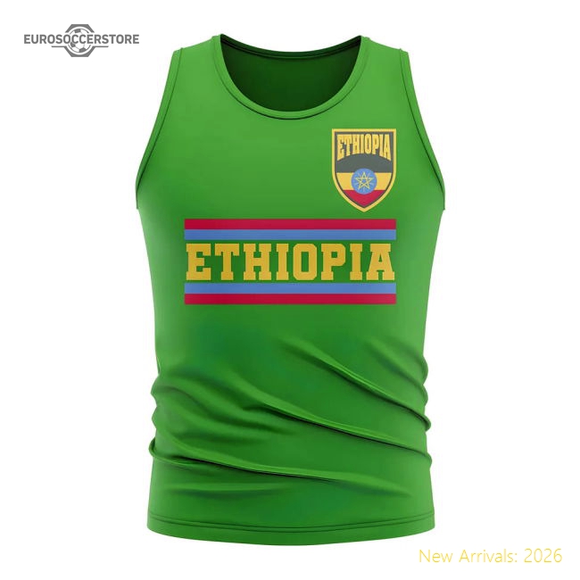 Ethiopia Core Football Country Sleeveless Tee (Green)-Vantage Point Soccer