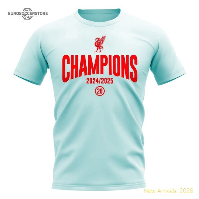 Liverpool 2024-2025 Champions T-Shirt (White)-Vantage Point Soccer