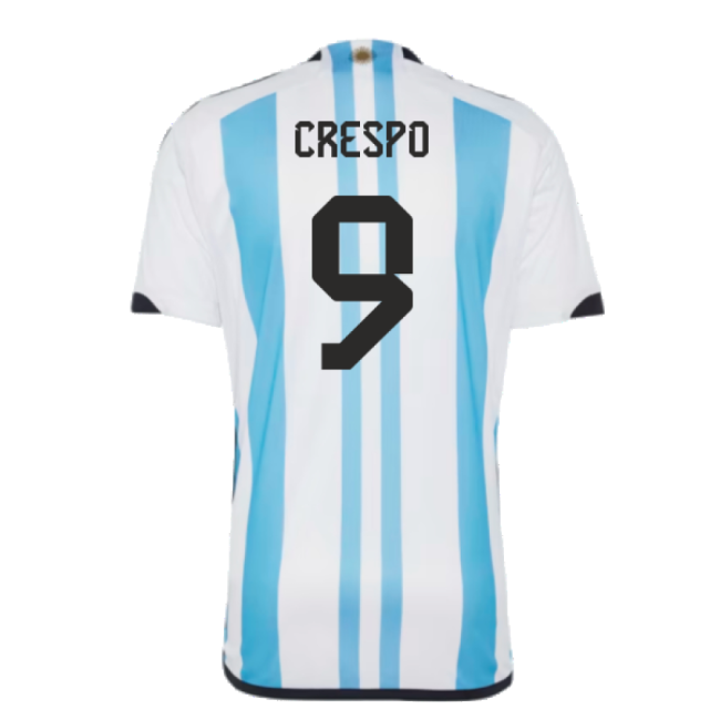 Argentina 2022 World Cup Winners Home Shirt (CRESPO 9)-Vantage Point Soccer