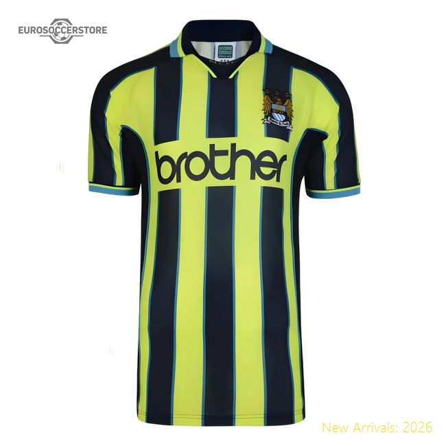 Score Draw Manchester City 1999 Wembley Retro Football Shirt-Vantage Point Soccer