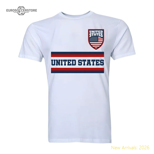 United States Core Football Country T-Shirt (White)-Vantage Point Soccer