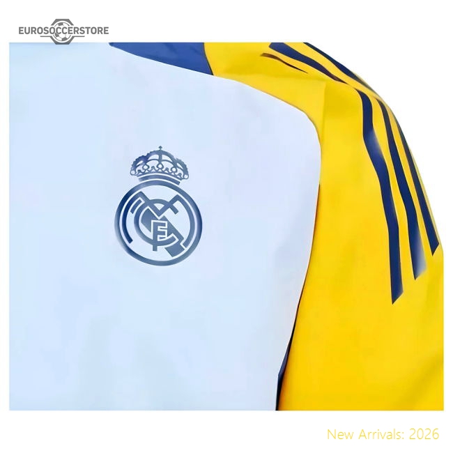 2024-2025 Real Madrid Allweather Jacket (Glow Blue)-Vantage Point Soccer