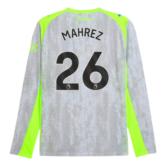 2025-2026 Man City Long Sleeve Third Shirt (Mahrez 26)-Vantage Point Soccer