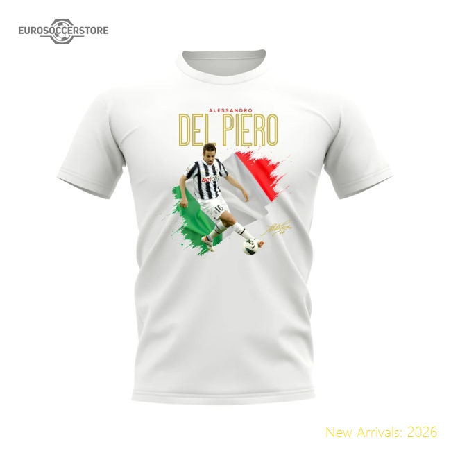 Alessandro Del Piero Juventus T-Shirt (White)-Vantage Point Soccer