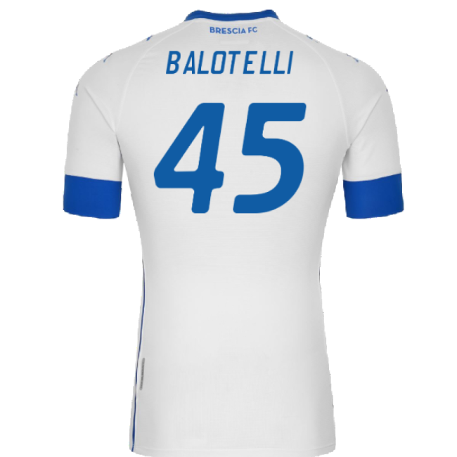 Brescia 2020-21 Away Shirt (Sponsorless) (XL) (BALOTELLI 45) (Mint)-Vantage Point Soccer