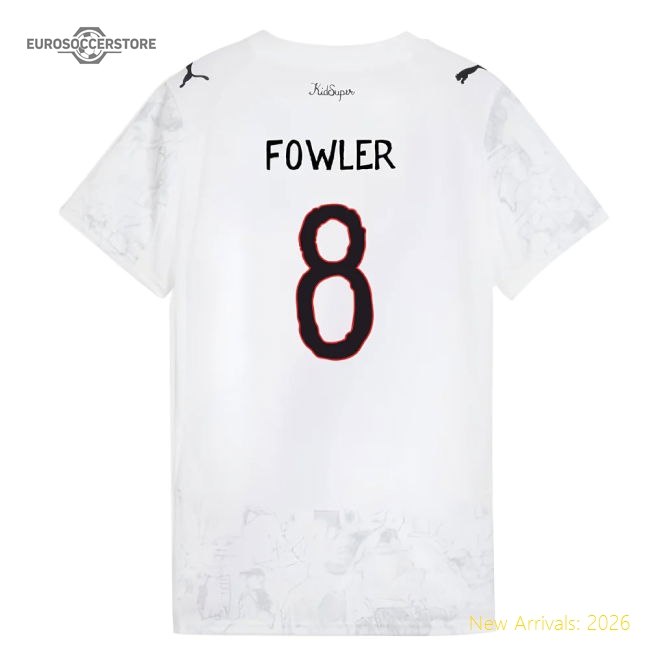 2025-2026 KIDSUPER x Manchester City CWC Shirt (White) - Womens (Fowler 8)-Vantage Point Soccer