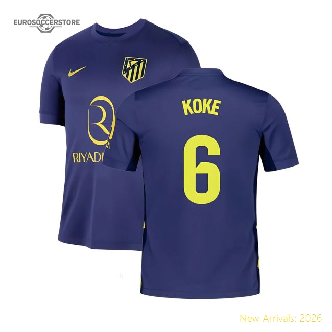 2025-2026 Atletico Madrid Away Shirt (Koke 6)-Vantage Point Soccer