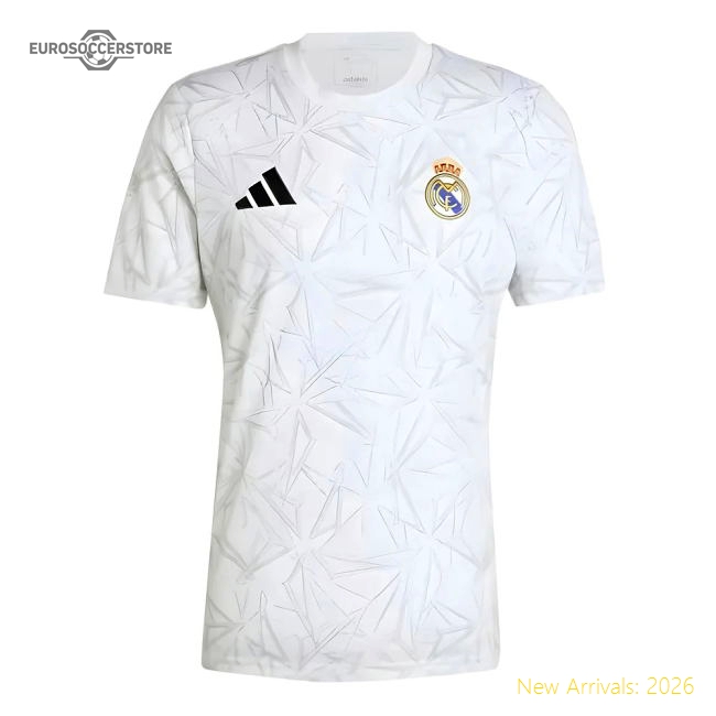 2024-2025 Real Madrid Pre-Match Shirt (White)-Vantage Point Soccer