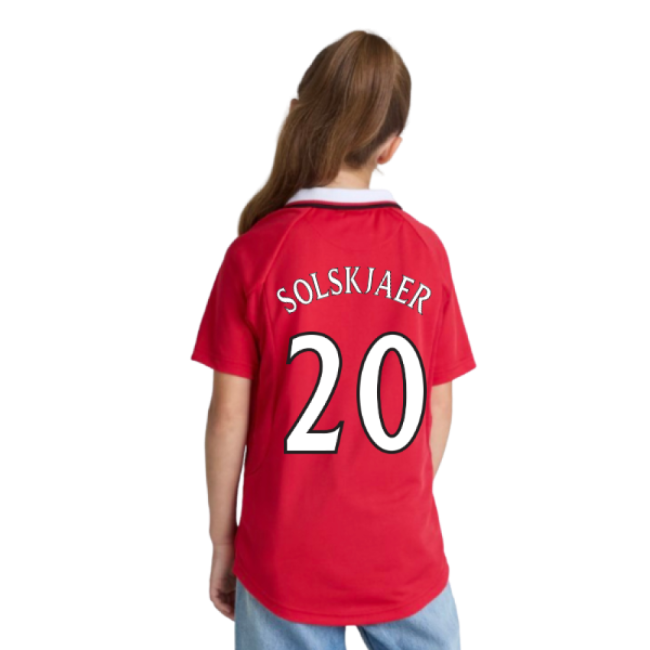Manchester United 1999 Champions League Final Shirt (Kids) (Solskjaer 20)-Vantage Point Soccer