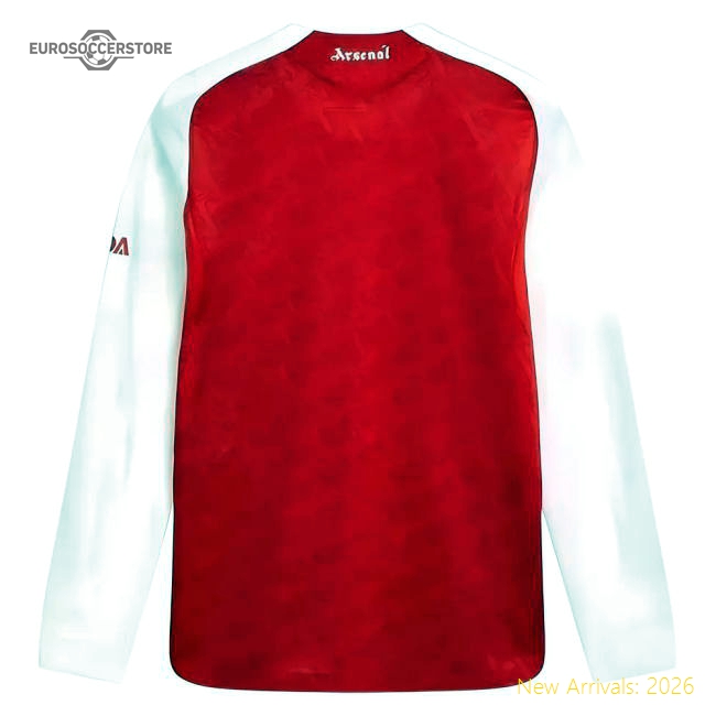2025-2026 Arsenal Authentic Long Sleeve Home Shirt-Vantage Point Soccer