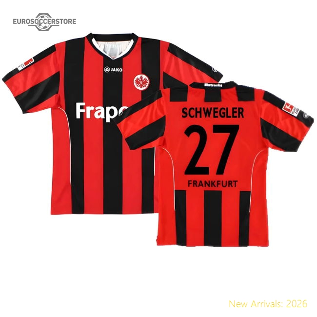 Eintracht Frankfurt 2010-12 Home Shirt ((Very Good) S) (Schwegler 27)-Vantage Point Soccer
