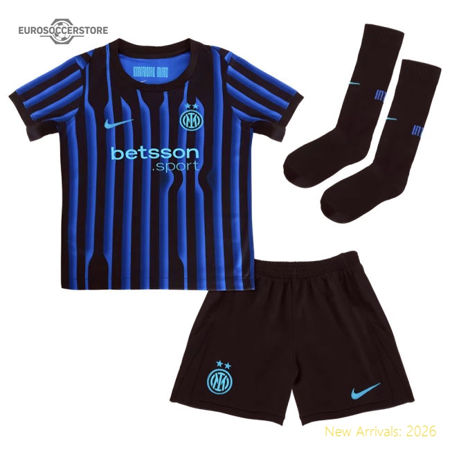 2025-2026 Inter Milan Home Mini Kit-Vantage Point Soccer
