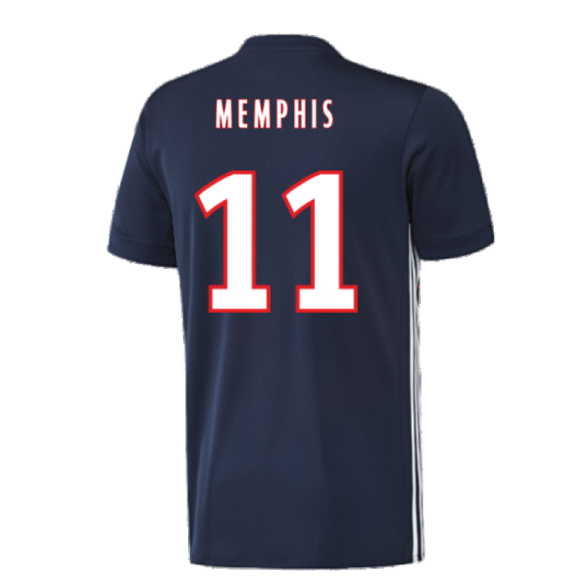 Lyon 2017-18 Away Shirt ((Excellent) L) (Memphis 11)-Vantage Point Soccer