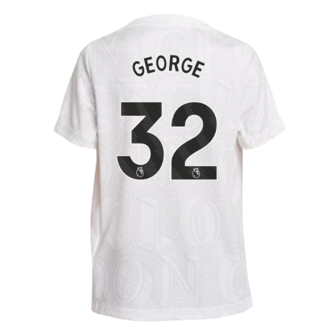 2025-2026 Chelsea Pre-Match Shirt (White) - Kids (George 32)-Vantage Point Soccer