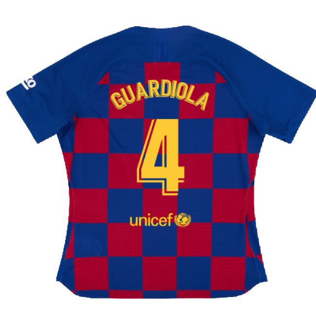 Barcelona 2019-20 Womens Home Shirt (Vaporkit) ((Excellent) S) (GUARDIOLA 4)-Vantage Point Soccer