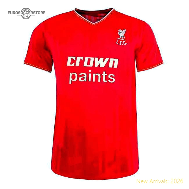 1986 Liverpool Crown Paints Home Shirt-Vantage Point Soccer