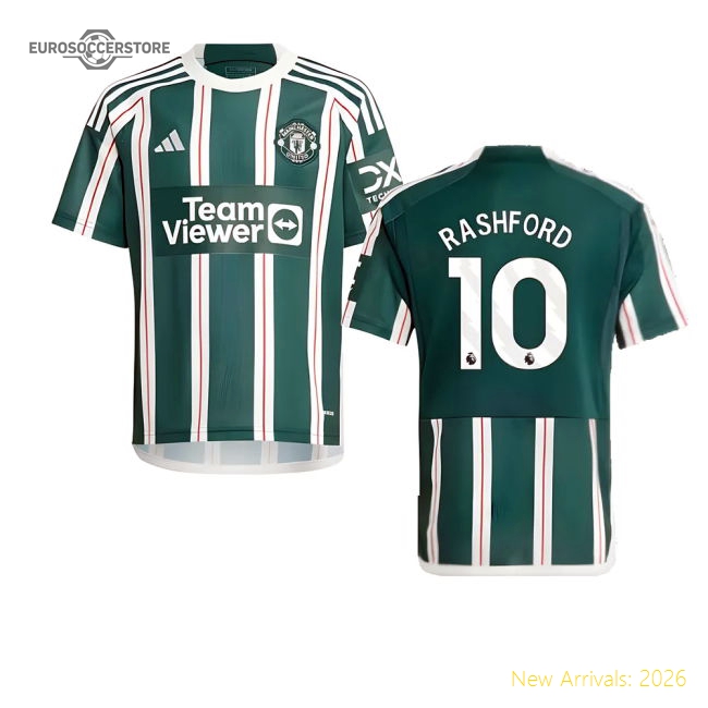 2023-2024 Man Utd Away Shirt (Kids) (Rashford 10)-Vantage Point Soccer