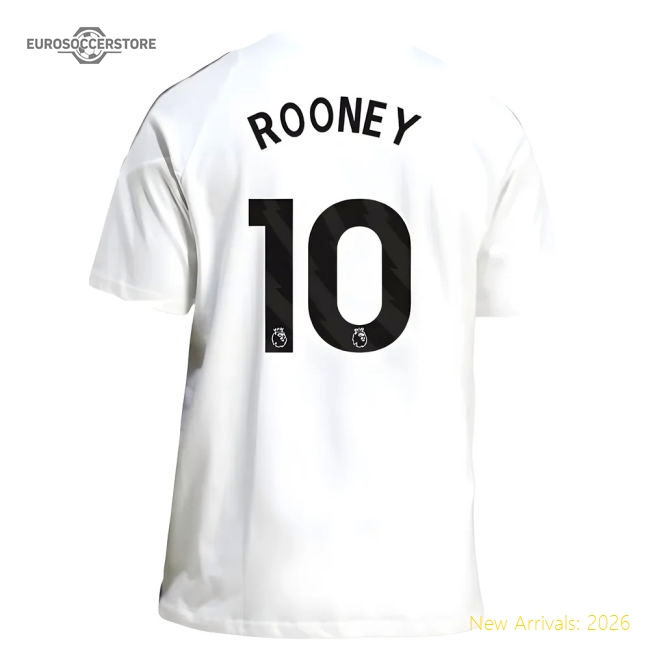 2025-2026 Man Utd Training Tee (White) (Rooney 10)-Vantage Point Soccer