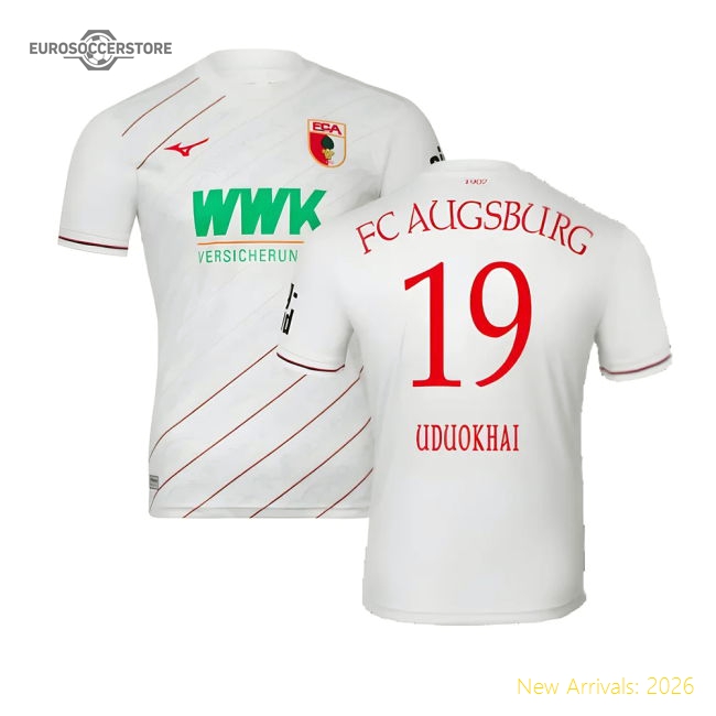 2024-2025 FC Augsburg Home Shirt (Uduokhai 19)-Vantage Point Soccer