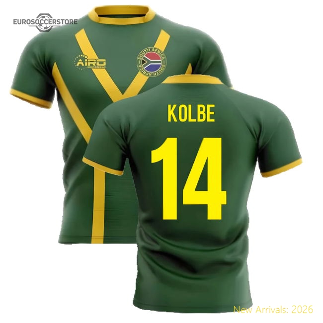 2025-2026 South Africa Springboks Flag Concept Rugby Shirt (Kolbe 14)-Vantage Point Soccer