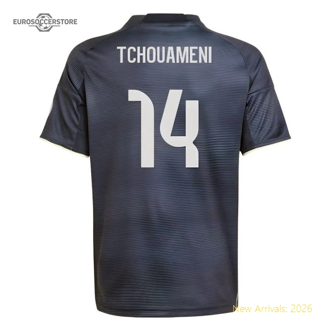 2025-2026 Real Madrid Away Shirt (Kids) (Tchouameni 14)-Vantage Point Soccer
