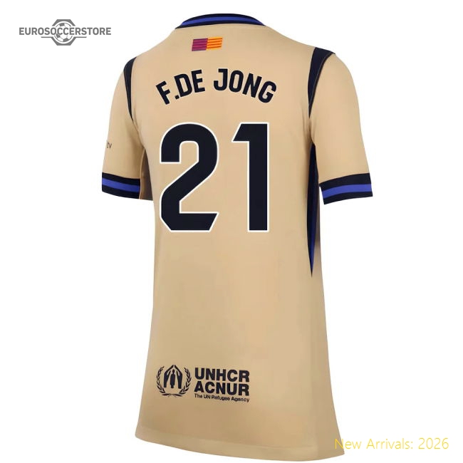 2025-2026 Barcelona Away Shirt (Kids) (F.De Jong 21)-Vantage Point Soccer