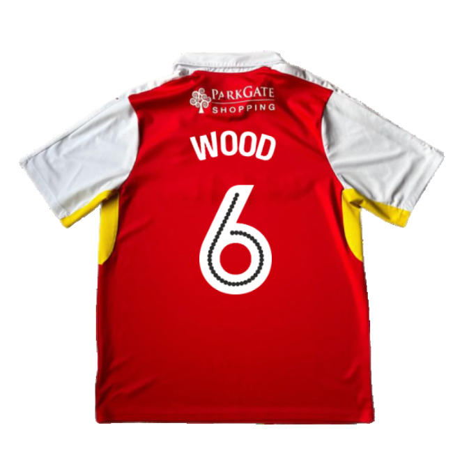 Rotherham 2016-17 Home Shirt ((Good) XL) (Wood 6)-Vantage Point Soccer