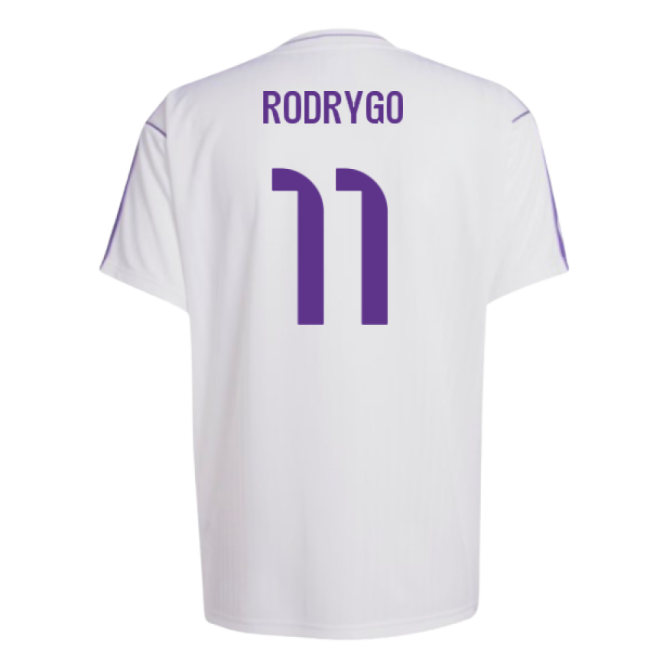 Real Madrid Terrace Icons Shirt (White) (Rodrygo 11)-Vantage Point Soccer