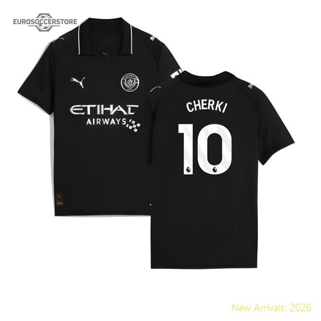 2025-2026 Man City Away Shirt (Kids) (Cherki 10)-Vantage Point Soccer