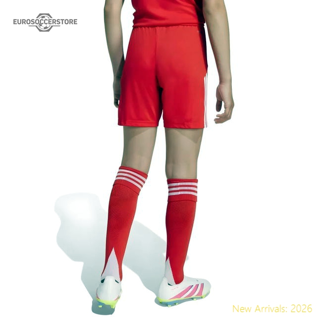 2025-2026 Bayern Munich Home Shorts (Red) - Kids-Vantage Point Soccer