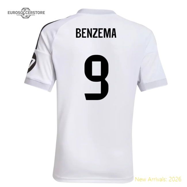2025-2026 Real Madrid Home Shirt (Kids) (Benzema 9)-Vantage Point Soccer