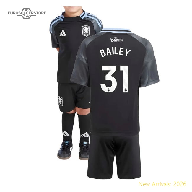 2025-2026 Aston Villa Away Mini Kit (Bailey 31)-Vantage Point Soccer
