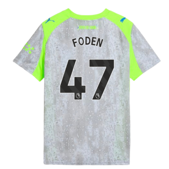 2025-2026 Man City Third Shirt (Kids) (Foden 47)-Vantage Point Soccer