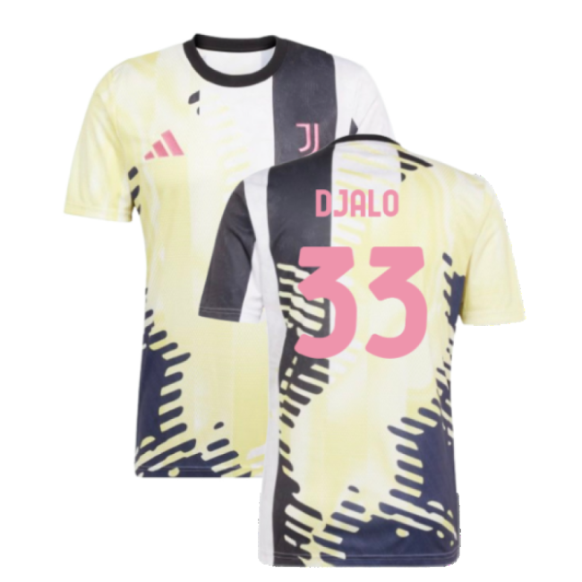 2025 Juventus Pre-Match Shirt (Yellow) (Djalo 33)-Vantage Point Soccer