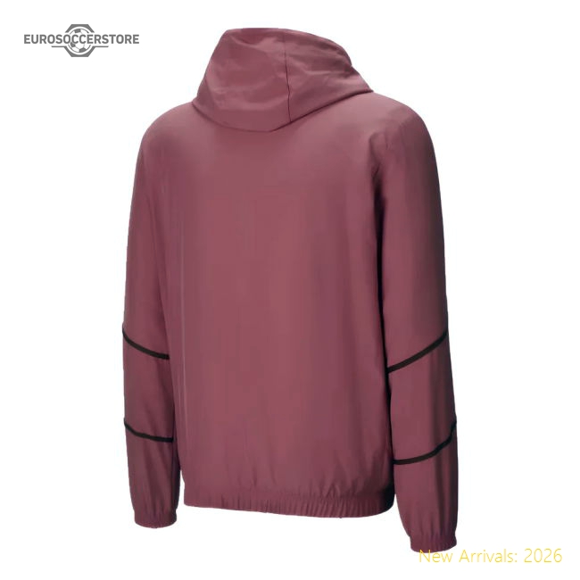 2024-2025 Man City Prematch Woven Jacket (Dusty Orchid)-Vantage Point Soccer