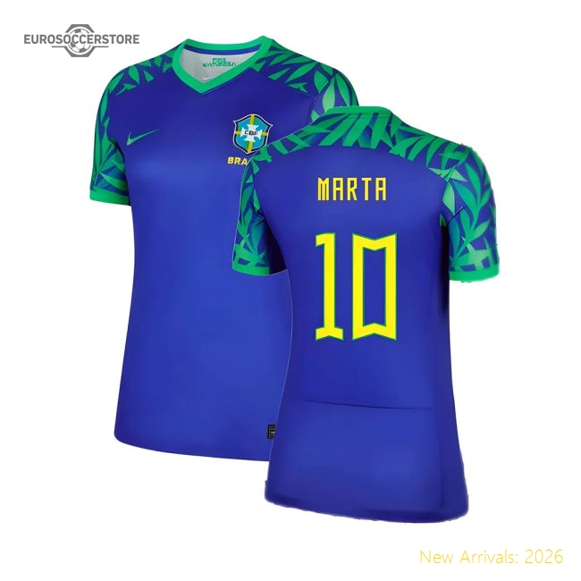 2023-2024 Brazil WWC Away Shirt (Ladies) (Marta 10)-Vantage Point Soccer