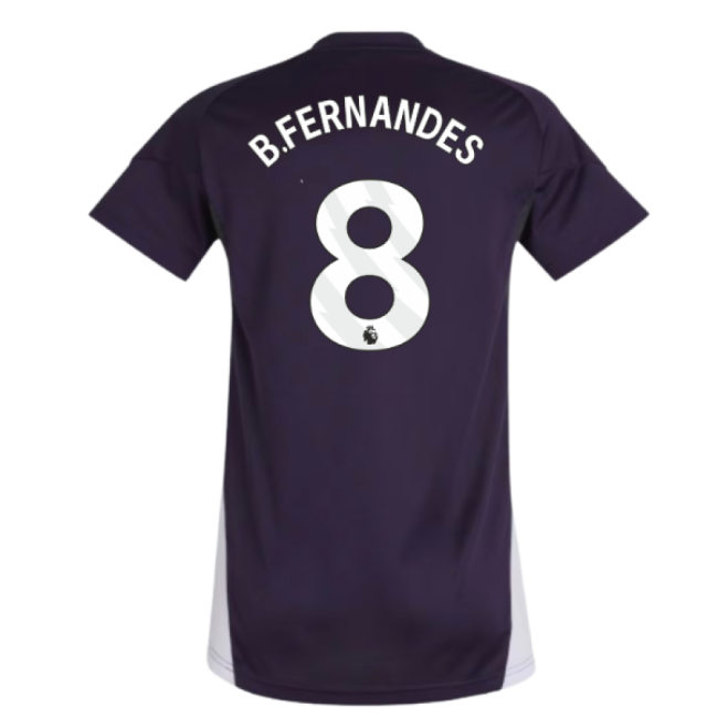 2025-2026 Man Utd Training Jersey (Aurora Plum) - Womens (B.Fernandes 8)-Vantage Point Soccer