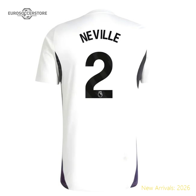 2025-2026 Man Utd Training Jersey (White) (Neville 2)-Vantage Point Soccer