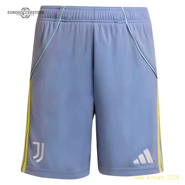 2025-2026 Juventus Away Shorts (Ash Blue) - Kids-Vantage Point Soccer