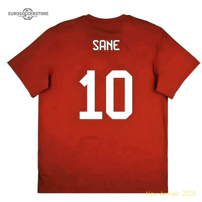 2025-2026 Bayern Munich Seasonal Graphic Tee (Red) (Sane 10)-Vantage Point Soccer