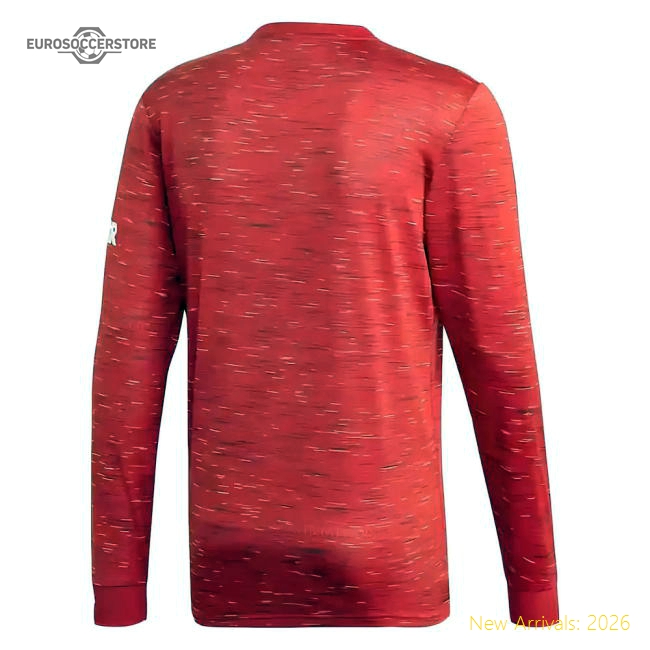 2020-2021 Man Utd Adidas Home Long Sleeve Shirt-Vantage Point Soccer