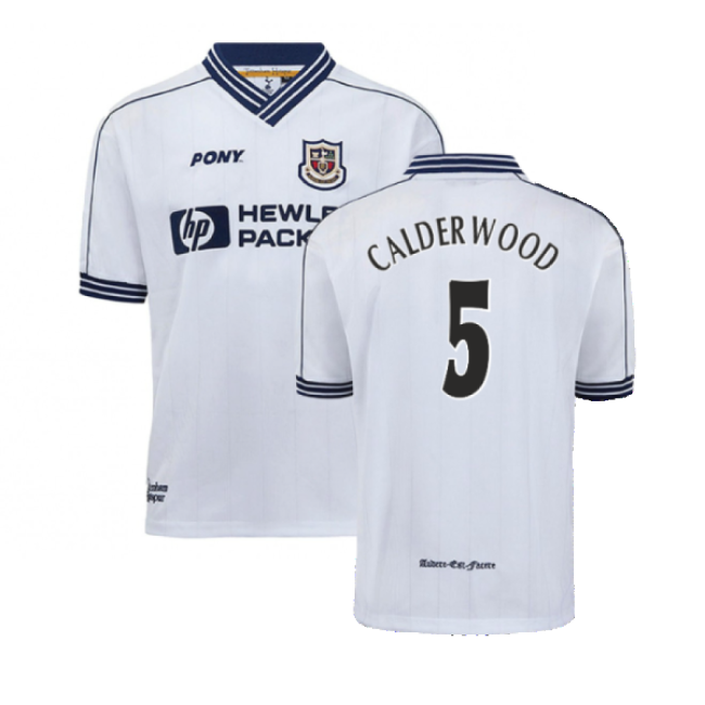 1997-1999 Tottenham Home Pony Retro Shirt (Calderwood 5)-Vantage Point Soccer