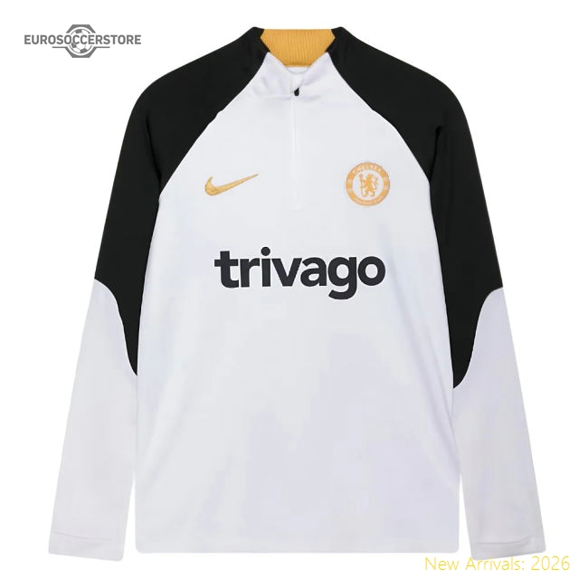 2023-2024 Chelsea Strike Dri-Fit Drill Top (White) - Kids-Vantage Point Soccer