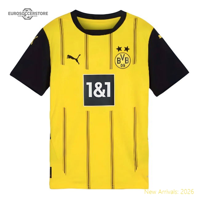 2024-2025 Borussia Dortmund Home Shirt (Kids)-Vantage Point Soccer