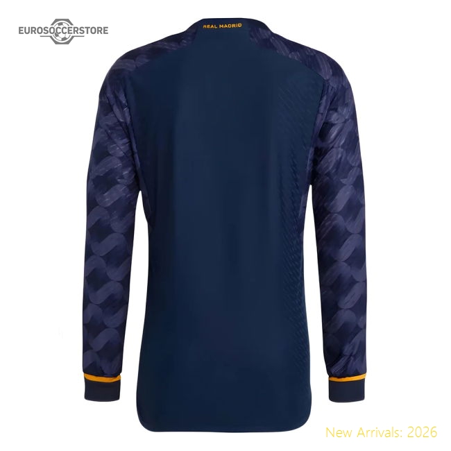 2023-2024 Real Madrid Authentic Long Sleeve Away Shirt-Vantage Point Soccer