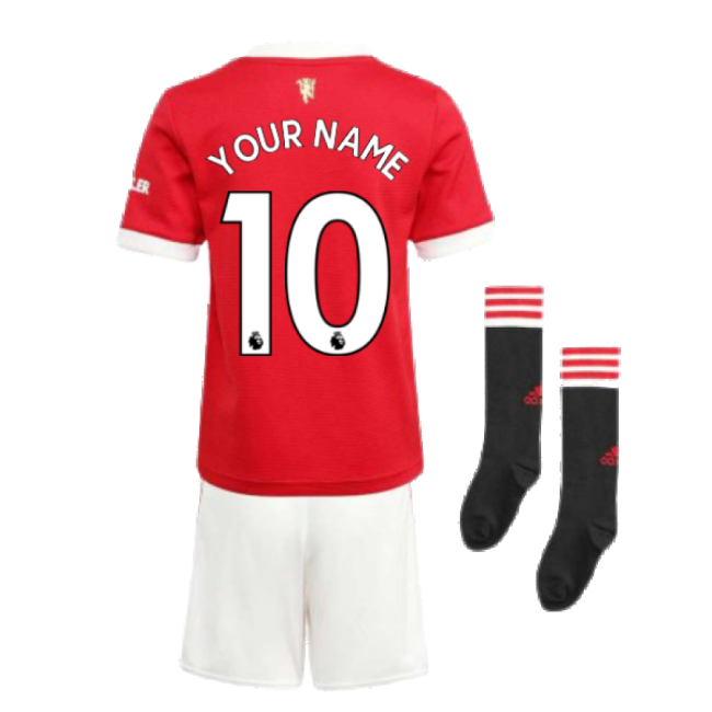 Man Utd 2021-2022 Home Mini Kit (Your Name)-Vantage Point Soccer