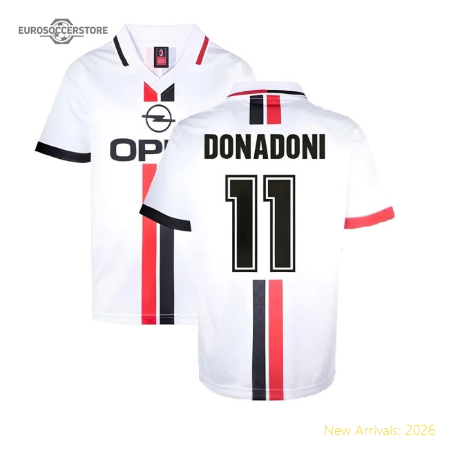 AC Milan 1996 Away Retro Shirt (Donadoni 11)-Vantage Point Soccer