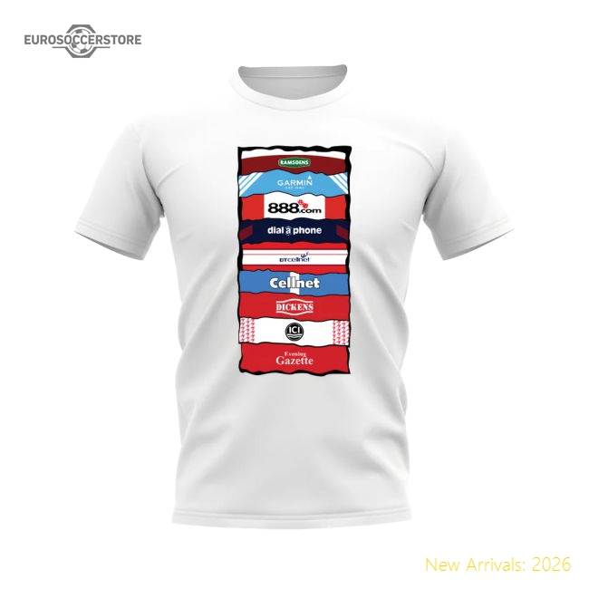 Middlesbrough Sponsor History T-shirt (White)-Vantage Point Soccer