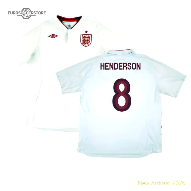 England 2012-13 Home Shirt (Good) (Henderson 8)-Vantage Point Soccer