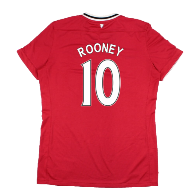 Manchester United 2011-12 Home Shirt (Women\'s) ((Very Good) M) (Rooney 10)-Vantage Point Soccer